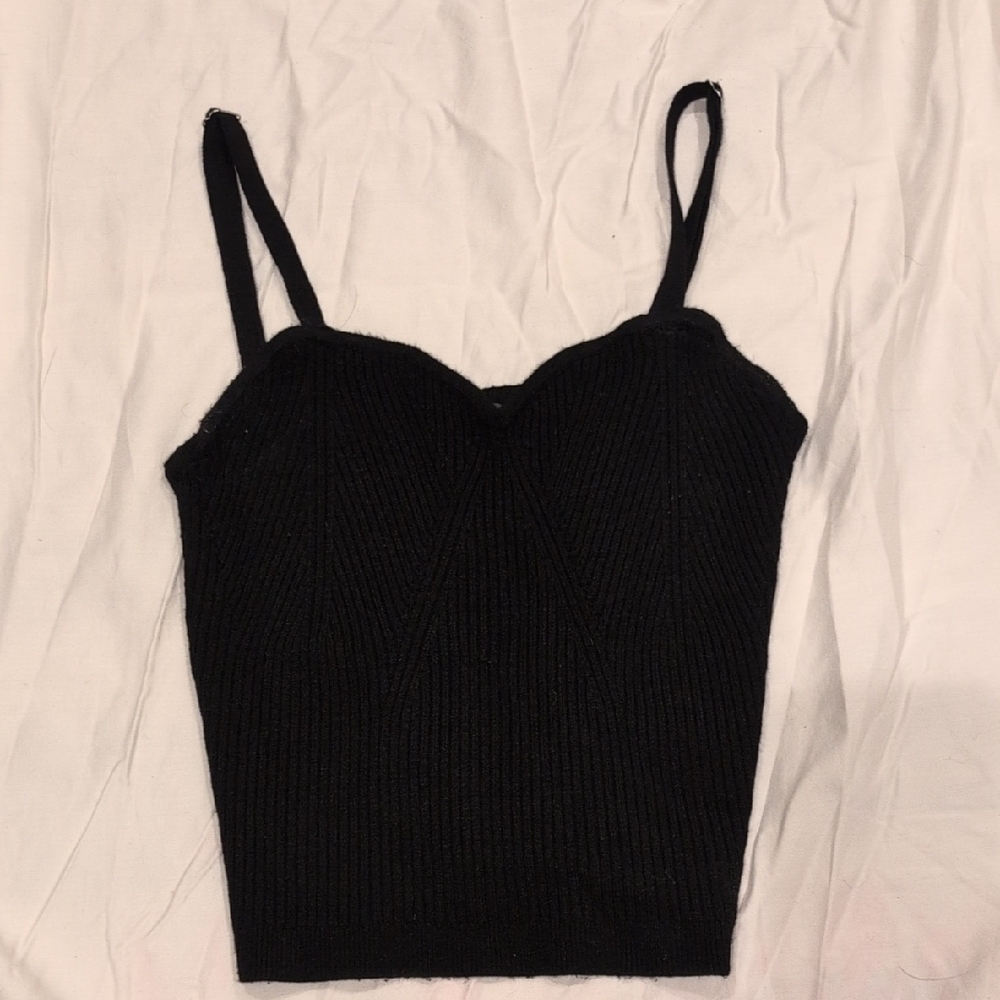 Wild Fable Black Ribbed Camisole